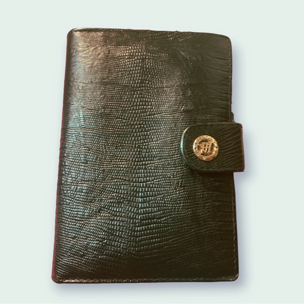 Vintage Victor Hugo Mens Black Leather Wallet 4.75”x6” big